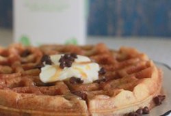 Eggnog Chocolate Chip Waffles