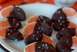 Salted Dark-Chocolate-Dipped Oranges