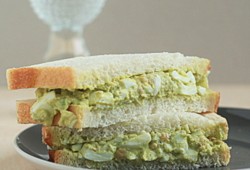 Smashed Chickpea Guacamole Egg Salad