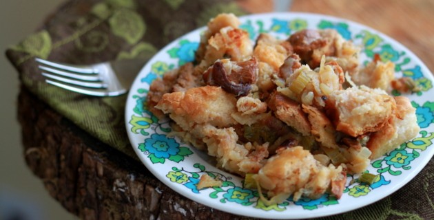 Vegetarian Caramelized Onion & Chanterelle Mushroom Stuffing