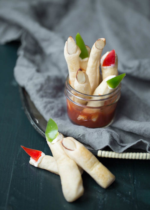 Easiest Halloween Witch Finger Breadsticks