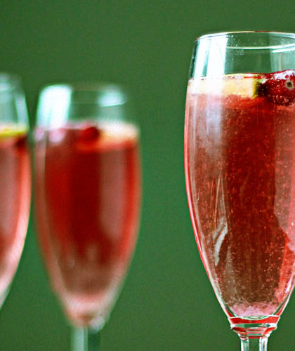 Cranberry-Lime Champagne Cocktail recipe - with only 3 ingredients, this super-simple champagne cocktail is perfect for the holidays.