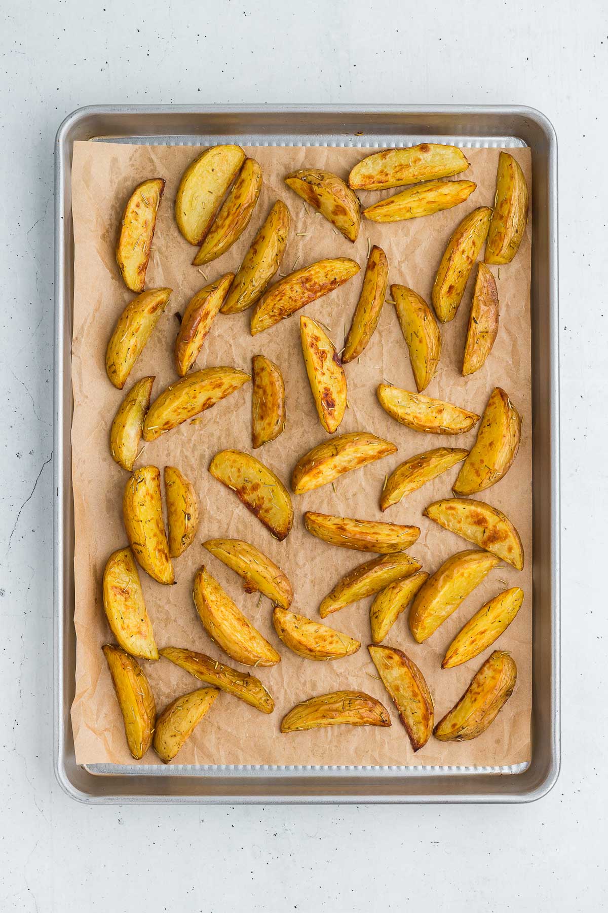 Top view of Rosemary Roasted Potatoes