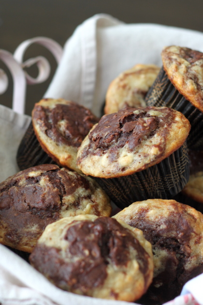 Chocolate banana marble muffins | Kitchen Treaty
