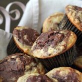 Chocolate banana marble muffins | Kitchen Treaty