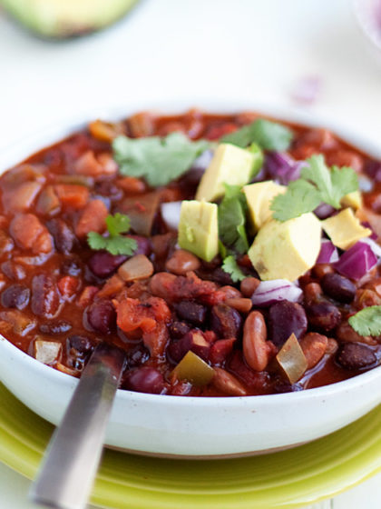 Slow Cooker 3-Bean Chili