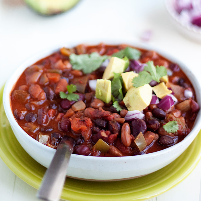 Slow-Cooker Easy Three-Bean Chili image