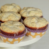 Glazed Greek yogurt lemon poppyseed muffins | kitchentreaty.com