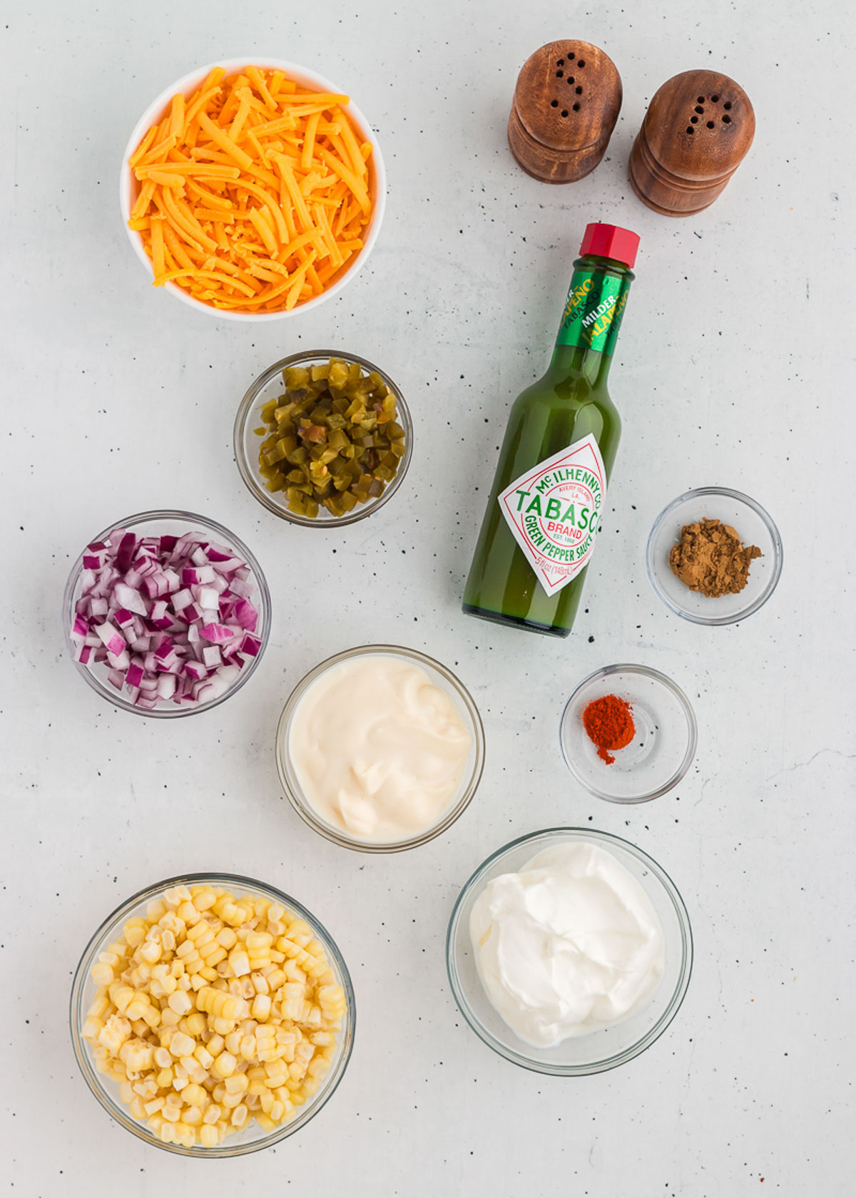 Ingredients for Mexican Corn Dip
