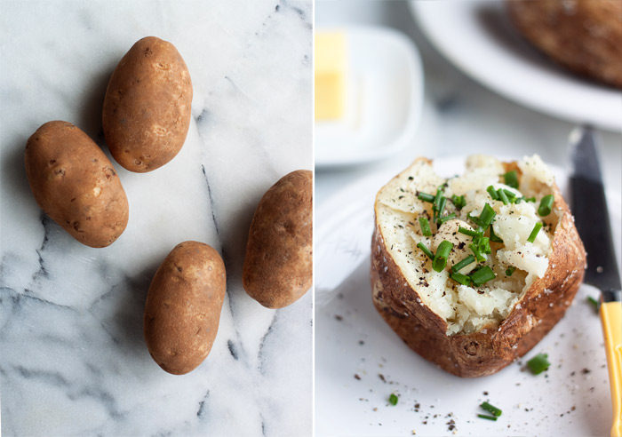 How to Cook Perfect Baked Potatoes in the Oven - Crispy on the outside, pillowy on the inside. Look at these key secrets for making it happen!