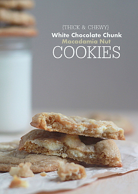 White chocolate chunk macadamia nut cookies | Kitchen Treaty
