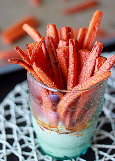 Cumin-dusted carrot fries | Kitchen Treaty