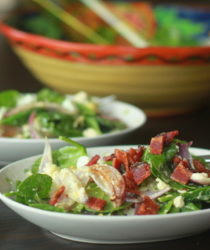 Wilted spinach and feta salad with optional bacon | Kitchen Treaty