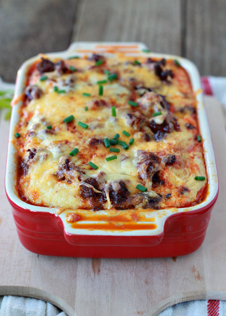 Chiles rellenos breakfast strata with optional chorizo for the meat-eaters | Kitchen Treaty