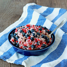 Red, White & Blue Quinoa Berry Salad | Kitchen Treaty