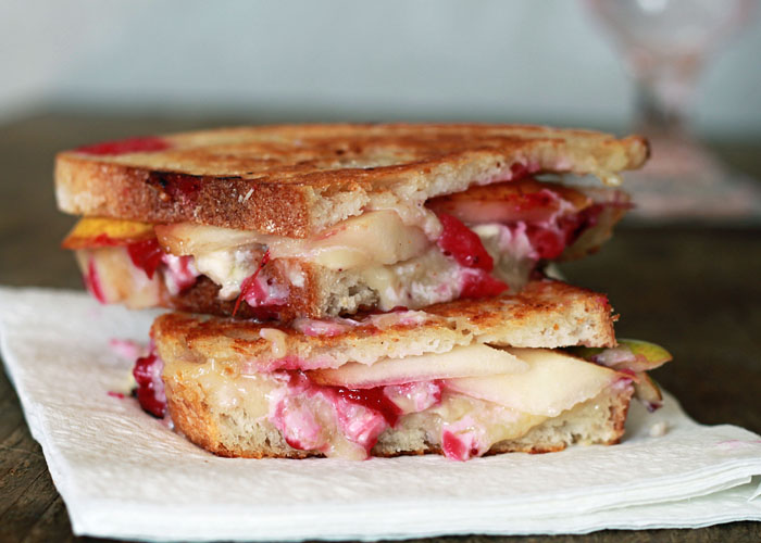 Cranberry, Pear, and Brie Grilled Cheese | Kitchen Treaty