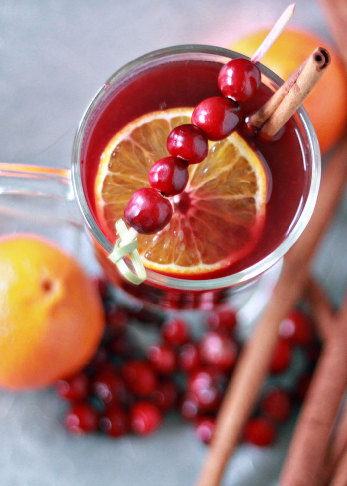 Slow Cooker Cranberry-Orange Mulled Wine recipe - Our favorite way to warm up during the holidays, Crock Pot style. 