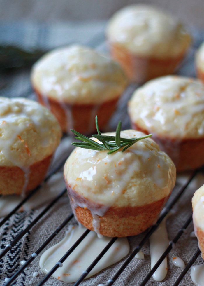 Tuscan Orange Ricotta Muffins with Rosemary-Orange Glaze | Kitchen Treaty