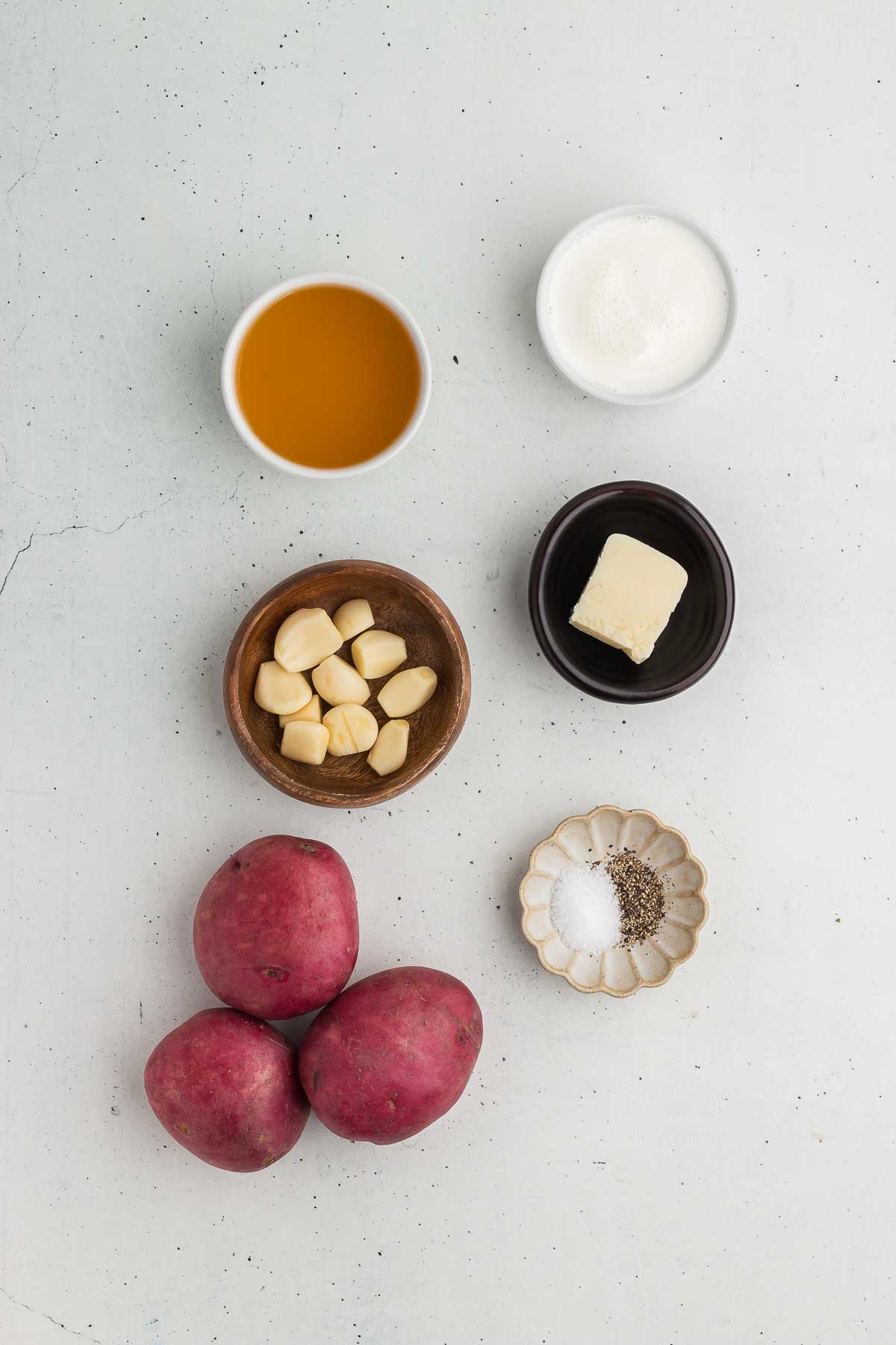 ingredients for Crock Pot Mashed Red Potatoes