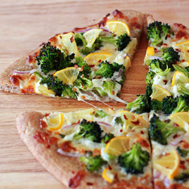 Broccoli and Meyer Lemon Pizza | kitchentreaty.com