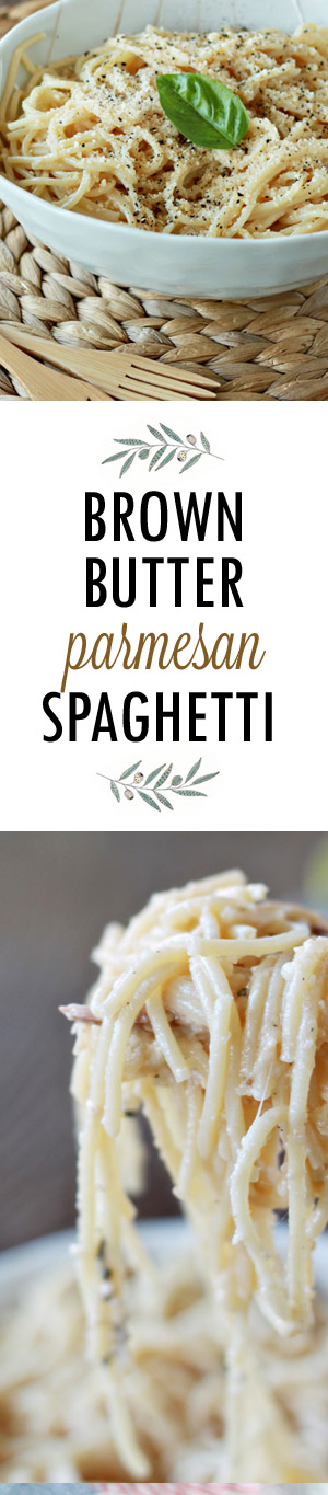 Brown Butter Parmesan Spaghetti recipe - Nutty brown butter, grated Parmesan cheese, and pasta water mingle with al dente spaghetti to create pure magic. Best of all, this dish is ready in a matter of minutes.