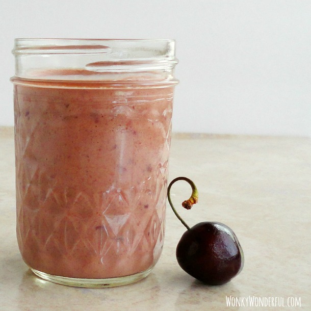 50 Summer Smoothie Recipes | Very Cherry Smoothie from Wonky Wonderful