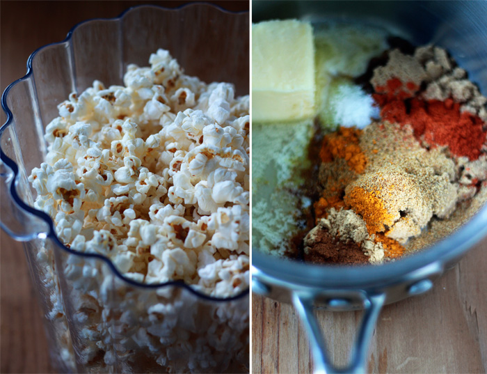 Spicy Curry Popcorn - the perfect addicting balance between sweet and spicy. 