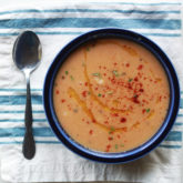 Bean without Bacon Soup - A homemade vegetarian version of the popular canned bean with bacon soup. You won't miss the bacon - promise!