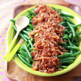 Sauteed Green Beans with Smoky Shallots