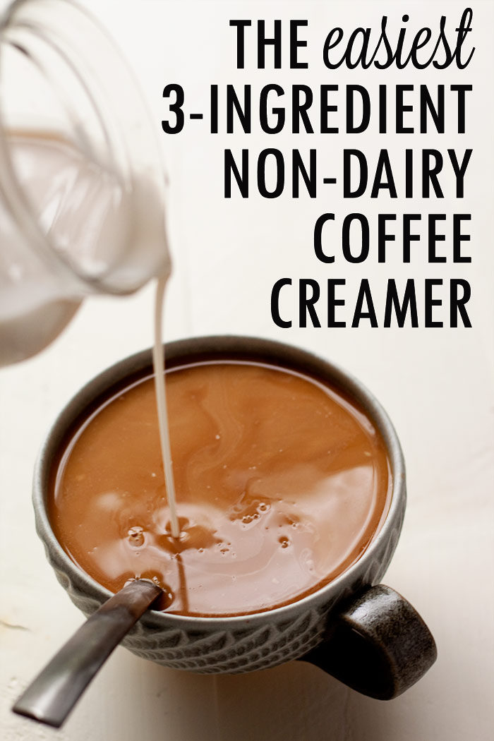 The Easiest 3-Ingredient Vegan Coffee Creamer Recipe - I love how easy this vanilla-coconut coffee creamer is to make. Just 3 simple whole-food ingredients + 5 minutes and it's ready!