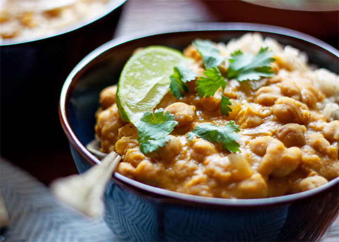 Slow Cooker Pumpkin, Red Lentil, & Chickpea Curry recipe - #6 of Kitchen Treaty's Top 10 Recipes of 2015