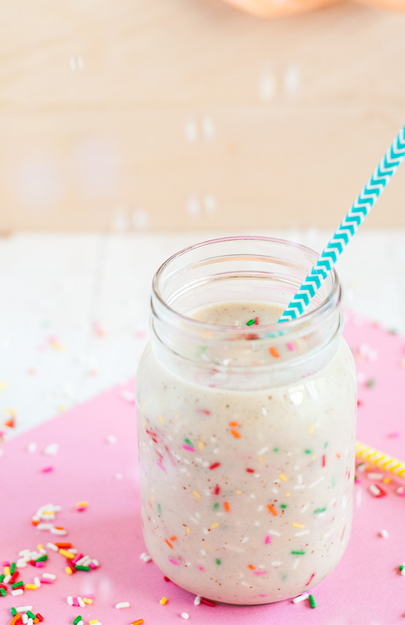 23 Dairy-Free Smoothies that Taste Like Milkshakes - Birthday Cake Smoothie from A Cookie Named Desire
