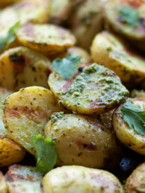 Grilled Baby Potatoes with Mojo Verde Sauce