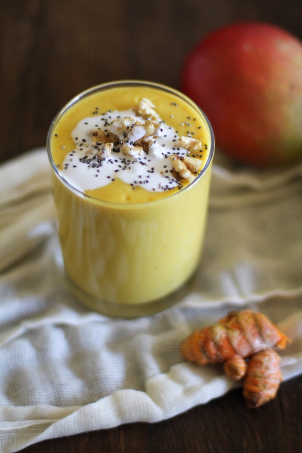 23 Tasty Turmeric Recipes - Like this Beet Turmeric Mango Smoothie from The Roasted Root