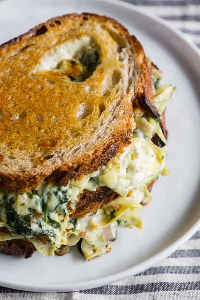 Spinach & Artichoke Grilled Cheese Kitchen Treaty