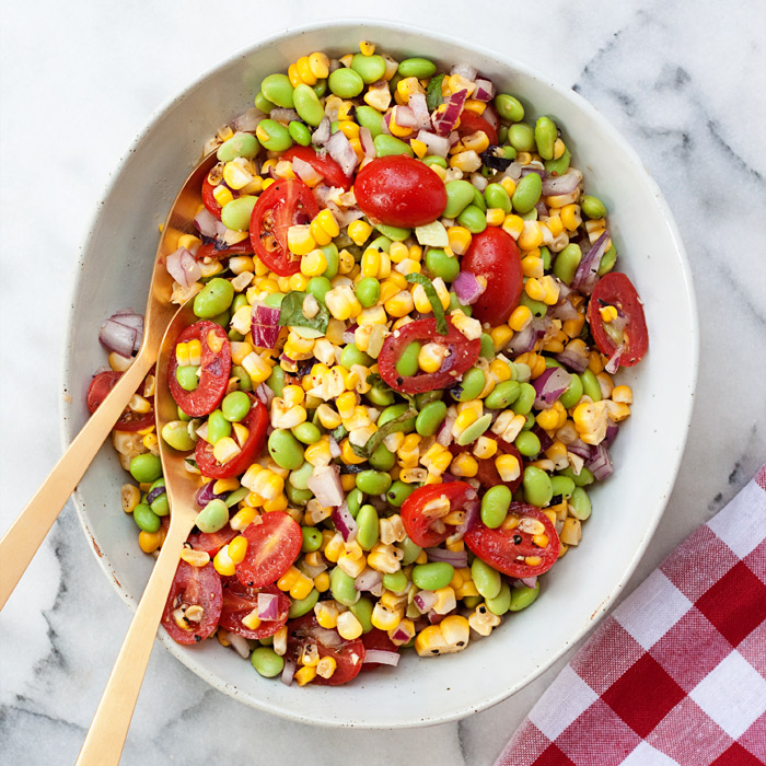 Summer Corn & Edamame Salad recipe {vegan, gluten-free}