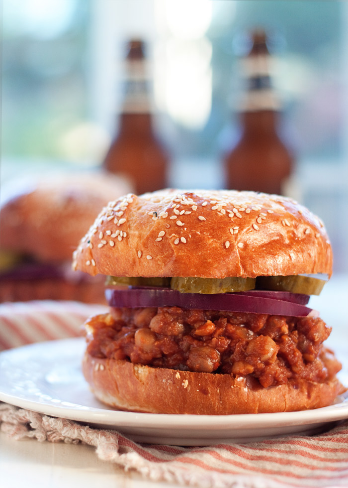 Slow Cooker BBQ Chickpea Sloppy Joes recipe