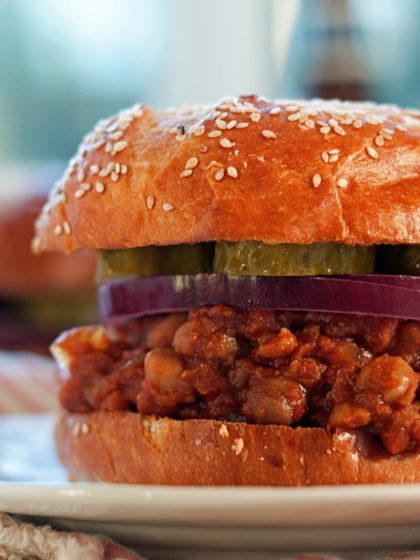 Slow Cooker BBQ Chickpea Sloppy Joes recipe