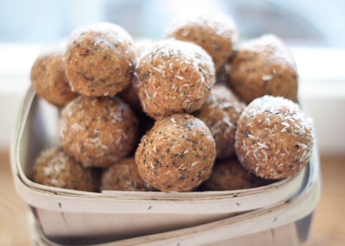 Low-Sugar Vanilla Cashew Tahini Energy Balls - A way-less-sweet version of the popular energy bites, these tasty no-bake energy balls still perk you up without the sugar high. I especially love the unique addition of tahini. A delicious - and convenient - snack! Vegan and gluten-free, under 2 grams of sugar per ball.