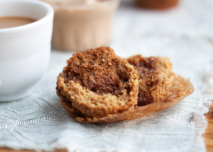 Brown Sugar Banana Muffins - Best banana muffin recipe ever! Full of banana flavor, a brown sugar ripple running through the middle, and so super moist you'd never know they're vegan. 