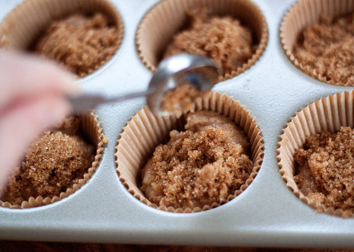 Brown Sugar Banana Muffins - Best banana muffin recipe ever! Full of banana flavor, a brown sugar ripple running through the middle, and so super moist you'd never know they're vegan. 