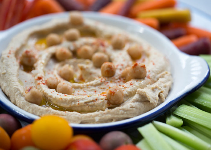 Meal-prep hummus? Why not?! This recipe makes a huge batch of classic hummus that you can keep in the freezer until you're ready to enjoy. So easy! #hummus #mealprep #freezermeals