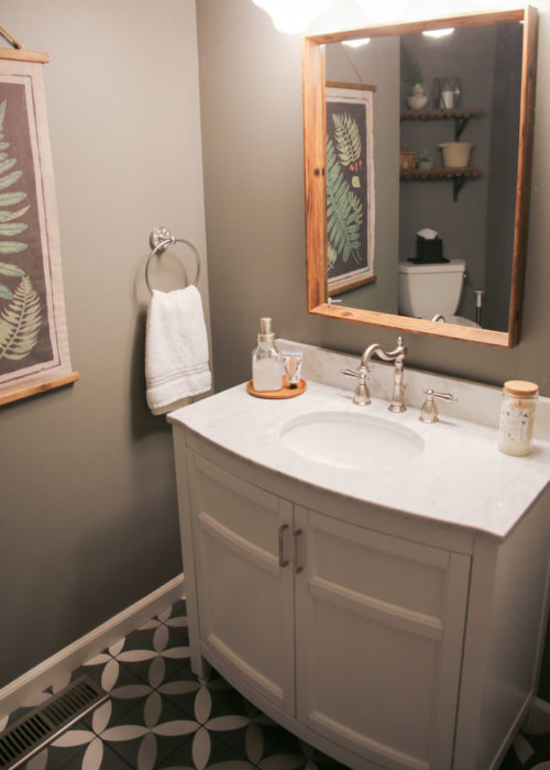 Our Gray & White Half-Bathroom Remodel - Kitchen Treaty Recipes