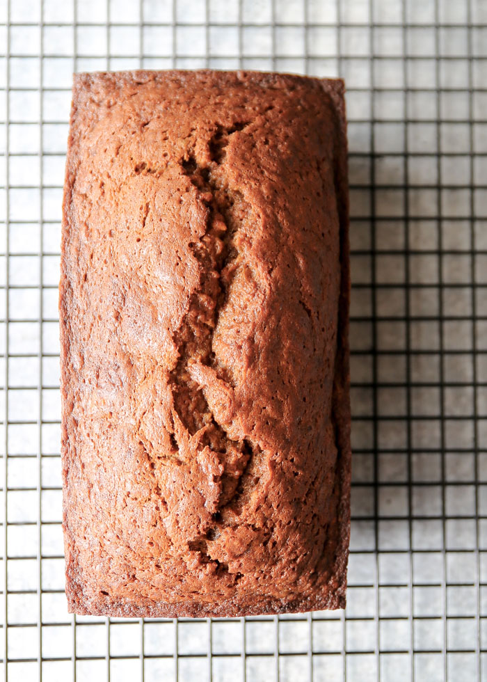 Loaf of easy dairy-free banana bread