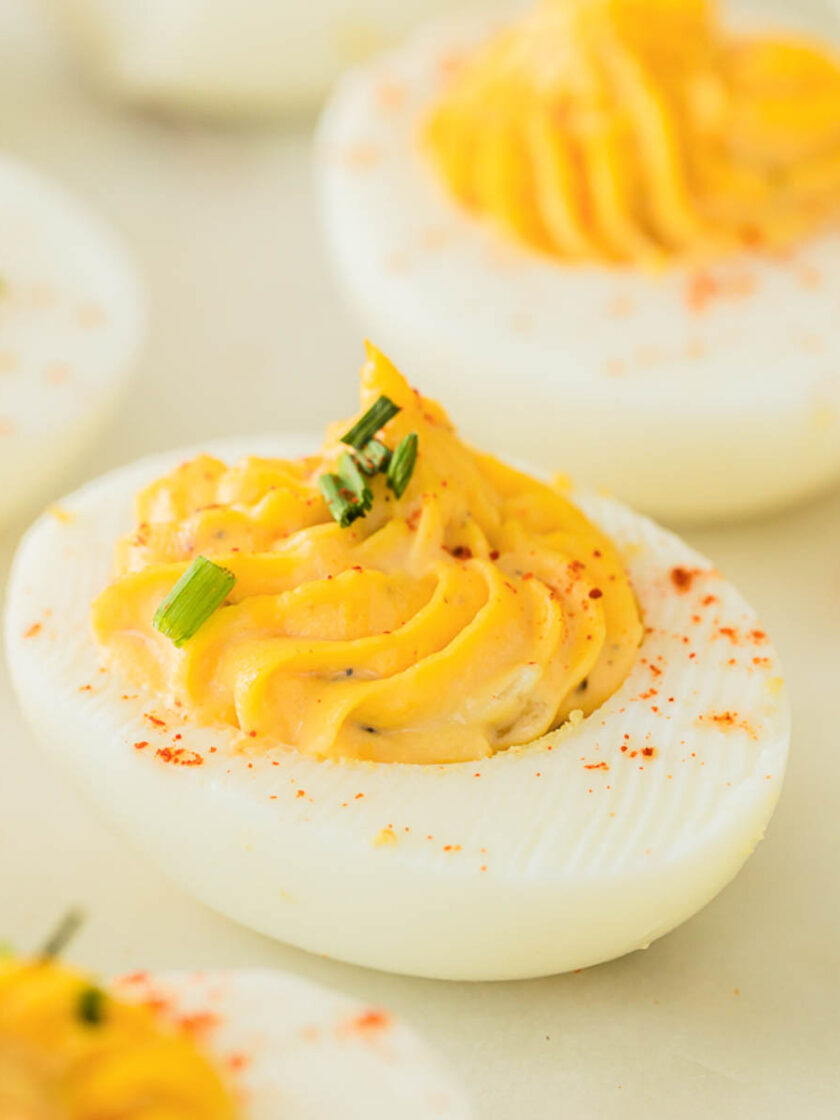 Classic Deviled Eggs with Dill Pickles Recipe