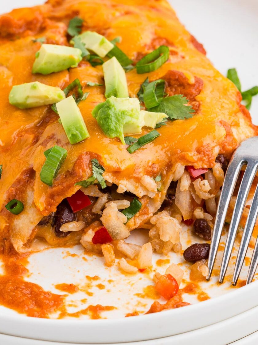 Black Bean & Rice Enchiladas Recipe