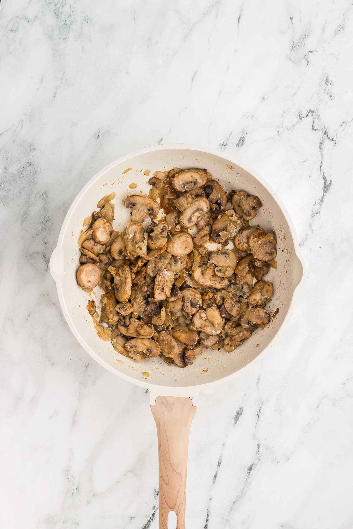 cooking mushrooms for Mushroom Lentil Stroganoff