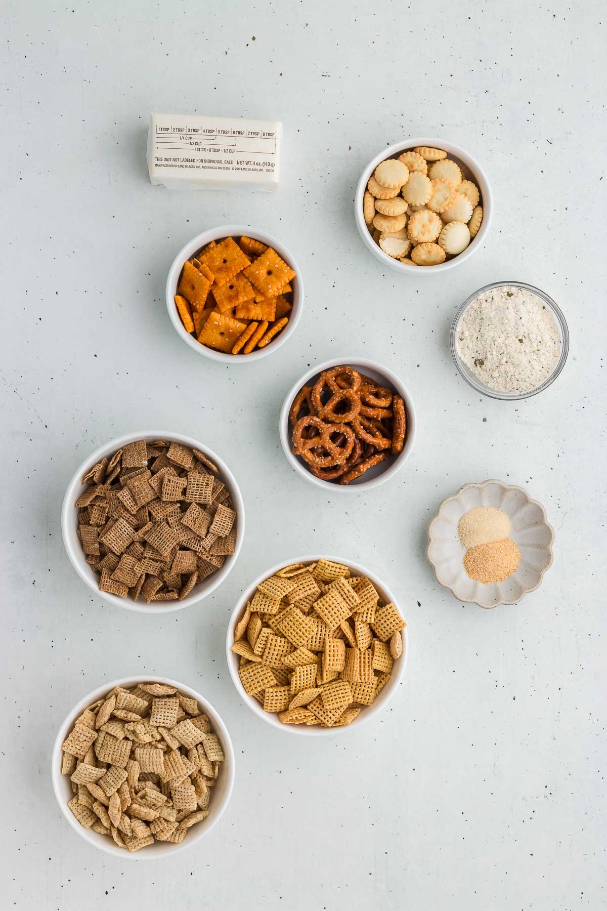 ingredients for Ranch Chex Mix