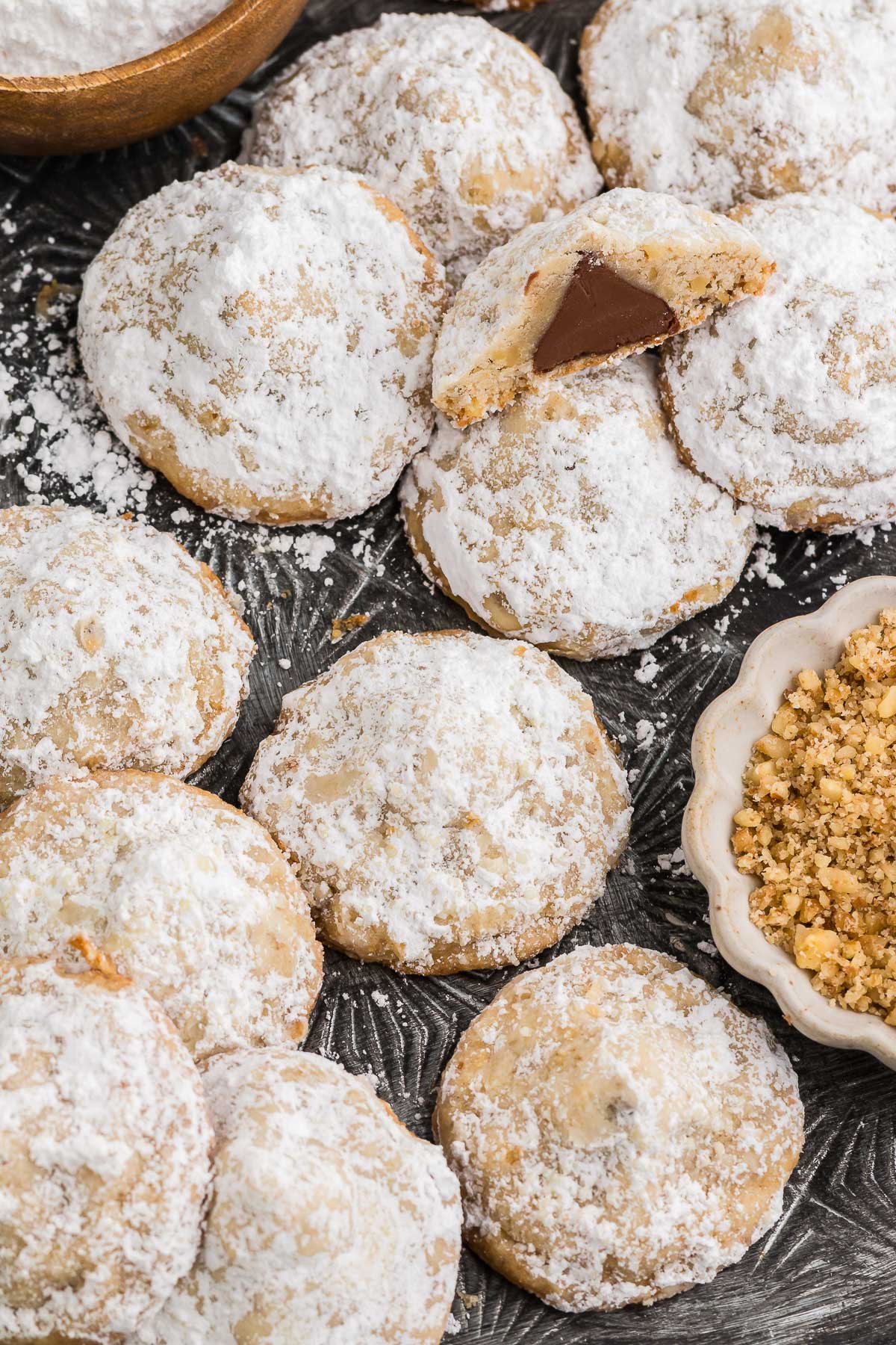 Hidden Kiss Cookies on a cookie sheet