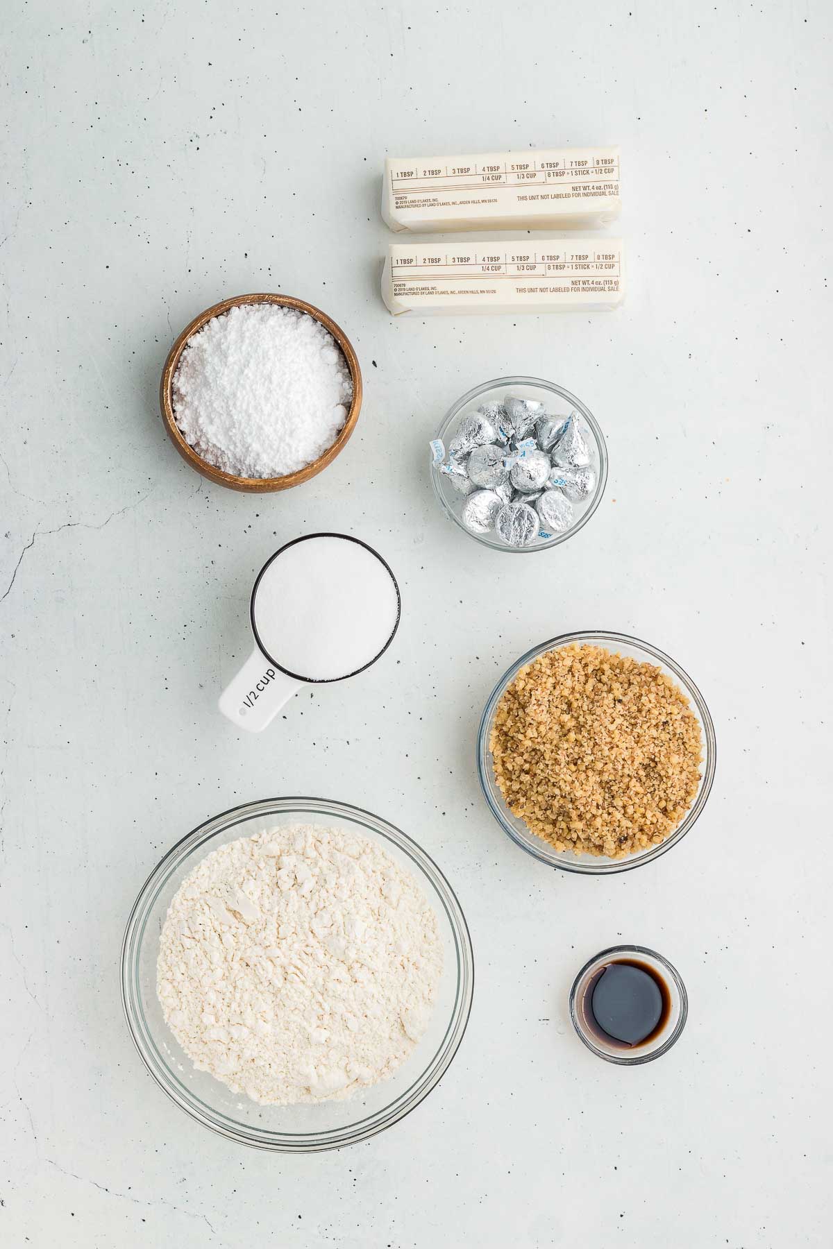 ingredients for Hidden Kiss Cookies